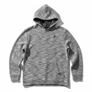 Dikotomy Hoodie Mens XL Embroidered Rose & Skeleton Hand Heather Gray Sweatshirt